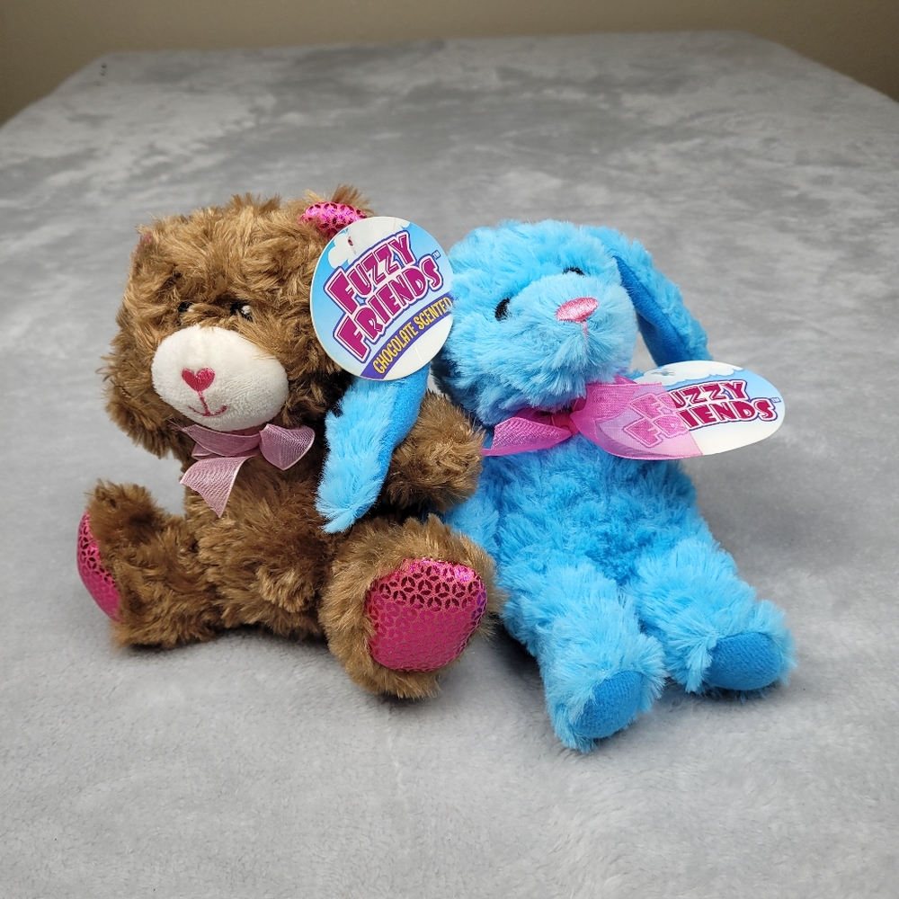 NWT Fuzzy Friends Soft Plush Toys Bear Bunny